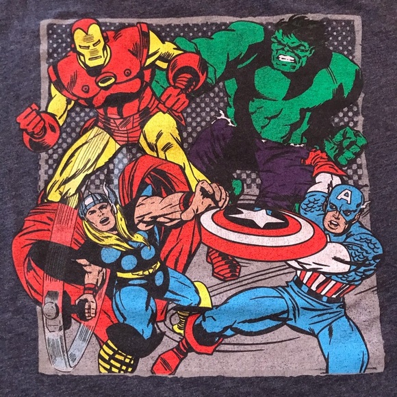4 for $35 🍄 Heathered Unisex Marvel Avengers Collectibles Tee - Picture 3 of 3